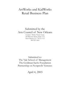 LOUISIANA ARTWORKS RETAIL INITIATIVE: