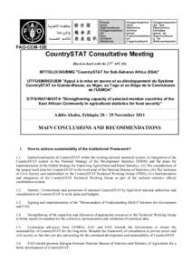 FAO-CCM-13E  CountrySTAT Consultative Meeting (Back-to-back with the 22nd AFCAS)  MTF/GLO/345/BMG 