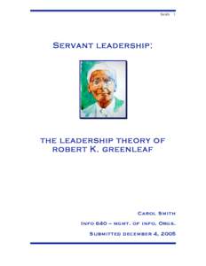 Smith  1 Servant leadership: