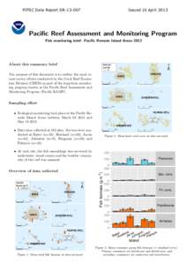 PIFSC Data Report DR[removed]Issued 10 April 2013 Pacific Reef Assessment and Monitoring Program Fish monitoring brief: Pacific Remote Island Areas 2012