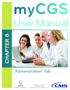 myCGS CHAPTER 8 User Manual  ‘Administration’ Tab