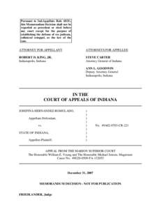 Pursuant to Ind.Appellate Rule 65(D), this Memorandum Decision shall not be regarded as precedent or cited before any court except for the purpose of establishing the defense of res judicata, collateral estoppel, or the 