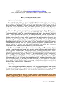 OECD Family database, www.oecd.org/social/family/database OECD - Social Policy Division - Directorate of Employment, Labour and Social Affairs PF1.4: Neutrality of tax/benefit systems Definitions and methodology Couple f