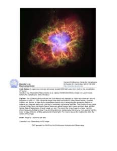 Chandra :: Photo Album :: Crab Nebula :: Crab Nebula Handout
