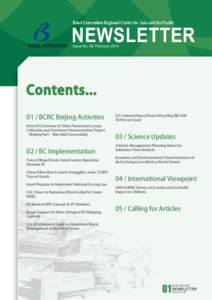 Basel Convention Regional Centre for Asia and the Pacific  NEWSLETTER Issue No. 38, FebruaryContents...