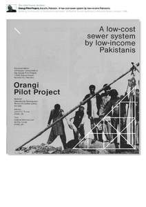 Orangi Pilot Project, Karachi, Pakistan.