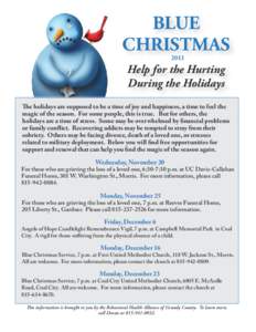 Blue Christmas Flyer 2013