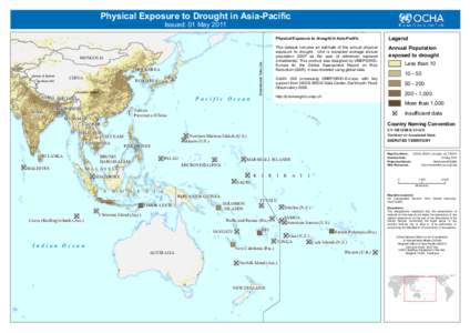 Physical Exposure to Drought in Asia-Pacific Issued: 01 May 2011 Legend  Physical Exposure to drought in Asia-Pacific