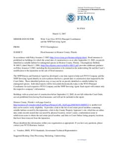 United States Department of Homeland Security / Flood insurance / Wyo / Insurance in the United States / Insurance law / National Flood Insurance Program