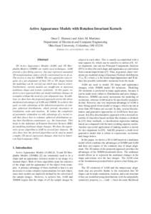 Computer vision / Geometry / Artificial intelligence / Mathematics / Active appearance model / Shape analysis / Shape / Principal component analysis / Active shape model / 3D reconstruction / Affine transformation / Differential geometry of surfaces