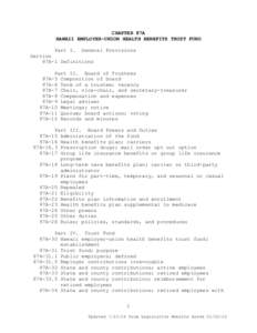 Equity / Taxation in the United States / Voluntary Employee Beneficiary Association / Employee benefit / Pension / Trust law / Medicare / Fiduciary / Law / Employment compensation / Common law