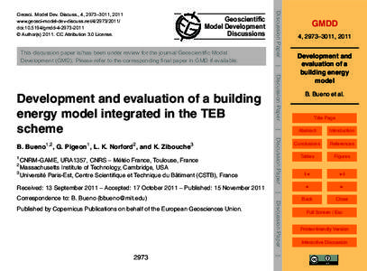 Geoscientific Model Development Discussions This discussion paper is/has been under review for the journal Geoscientific Model Development (GMD). Please refer to the corresponding final paper in GMD if available.