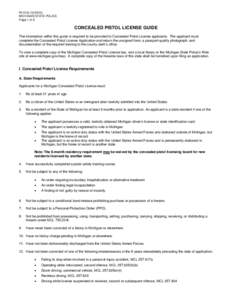 Concealed carry in the United States / Licenses / Self-defense / Concealed carry / Gun laws in Michigan / Politics of the United States / Law / Politics