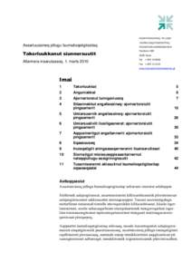 ASSARTUUSSINEQ PILLUGU  Assartuussineq pillugu Isumalioqatigiissitaq Takorluukkanut siunnersuutit Allannera inaarutaasoq, 1. marts 2010