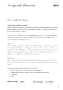 B-cell chronic lymphocytic leukemia / Leukemia / Hematopoietic stem cell transplantation / Anemia / Chemotherapy / Management of cancer / Monoclonal B-cell lymphocytosis / Childhood leukemia / Medicine / Lymphocytic leukemia / Cancer treatments