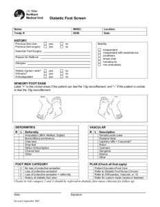 J.A. Hildes Northern Medical Unit Diabetic Foot Screen