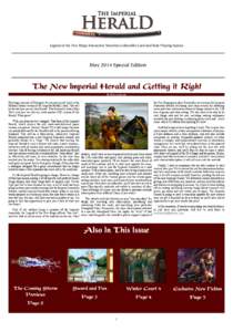 Legend of the Five Rings Interactive Storyline Collectible Card and Role Playing Games  May 2014 Special Edition The New Imperial Herald and Getting it By Dave Laderoute