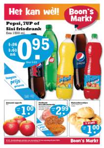 Het kan wèl! Pepsi, 7UP of Sisi frisdrank fles 1500 ml.  95