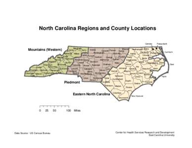 North Carolina Regions and County Locations Camden Pasquotank  Alleghany