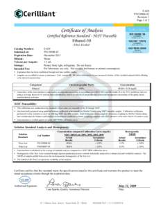 E-029 FN120908-02 Revision 1 Page 1 of 2  Certificate of Analysis