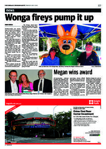 07  PORT DOUGLAS & MOSSMAN GAZETTE THURSDAY JULY[removed]Wonga fireys pump it up SHANE NICHOLS