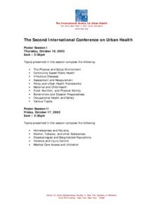Health / Academia / Euthenics / Health policy / Public health / Bioterrorism / Personal life / Occupational safety and health