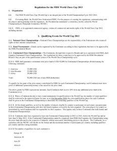 Regulations for the FIDE World Chess Cup[removed].