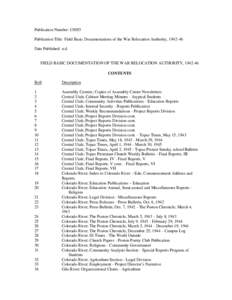 Western United States / Manzanar / Granada War Relocation Center / War Relocation Authority / Tule / Gila River / Rohwer War Relocation Center / Japanese American internment / Japanese-American internment camps / Geography of the United States / Geography of Arizona