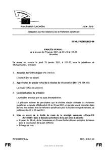 [removed]PARLEMENT EUROPÉEN Délégation pour les relations avec le Parlement panafricain  DPAP_PV[removed]