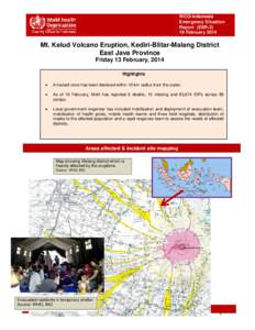 WCO-Indonesia Emergency Situation Report (ESR[removed]February[removed]Mt. Kelud Volcano Eruption, Kediri-Blitar-Malang District