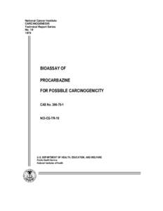 TR-019 Bioassay of Procarbazine for Possible Carcinogenicity (CAS No[removed])