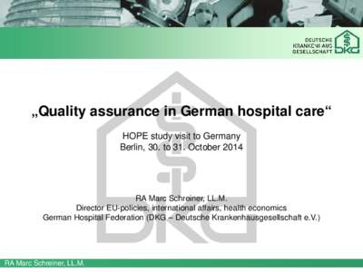 Basics of the financing system for hospitals in Germany