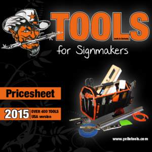 for Signmakers  Pricesheet 2015