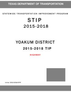 Yoakum District FY[removed]Highway