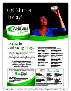 Get Started Today! Wellness Program & h lt