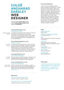 .. CHLOE ANGHARAD EARDLEY WEB DESIGNER