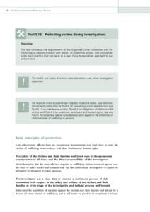240 Toolkit to Combat Trafficking in Persons  Tool 5.16 Protecting victims during investigations