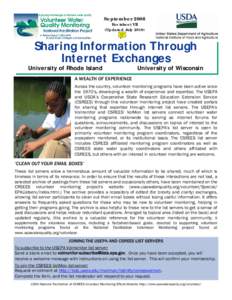 September 2006 Factsheet VII (Updated July[removed]Sharing Information Through Internet Exchanges