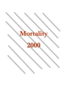Mortality 2000 Mortality Highlights Recent Trend in