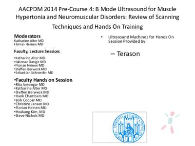 Ultrasound / Medical ultrasonography / Neuromuscular disease / Medicine / Medical ultrasound / Medical physics