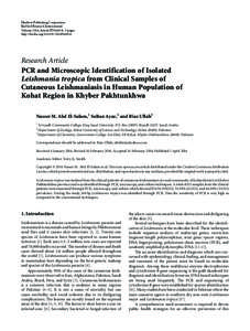 Medicine / Cutaneous leishmaniasis / Leishmaniasis / Leishmania tropica / Visceral leishmaniasis / Leishmania / Polymerase chain reaction / Amastigote / Macrophage / Biology / Microbiology / Euglenozoa