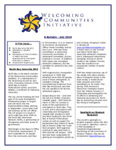E-Bulletin - July 2010 In This Issue.... North Bay Joins the WCI Spotlight on Student Research Perceptions of Discrimination