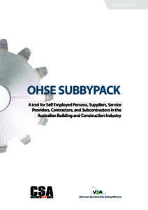 OHSE Subby Pack - OHS Contractor Management Tool