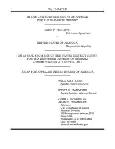 Brief for Appellee United States of America: U.S. v. John F. Triplett