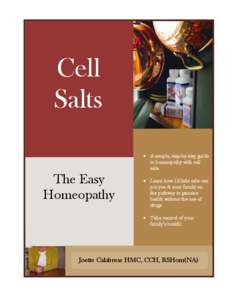 Cell Salts A simple, step-by-step guide to homeopathy with cell salts