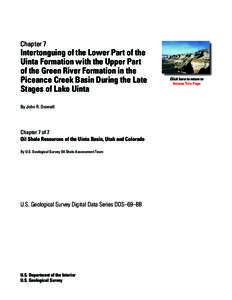 Chapter 7  Intertonguing of the Lower Part of the Uinta Formation with the Upper Part of the Green River Formation in the Piceance Creek Basin During the Late