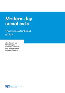 Modern-day social evils May 2007 The voices of unheard groups