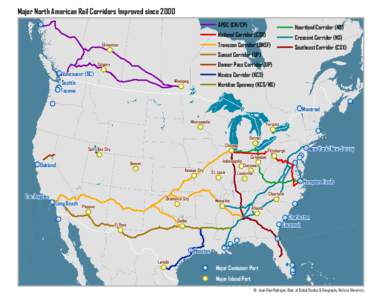 Major North American Rail Corridors Improved since 2000 APGC (CN/CP) Crescent Corridor (NS)  Transcon Corridor (BNSF)
