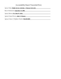 Accountability Report Transmittal Form