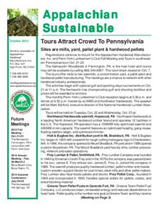 Appalachian Sustainable October[removed]Appalachian Sustainable newsletter - 1  October 2013